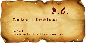 Markoczi Orchidea névjegykártya